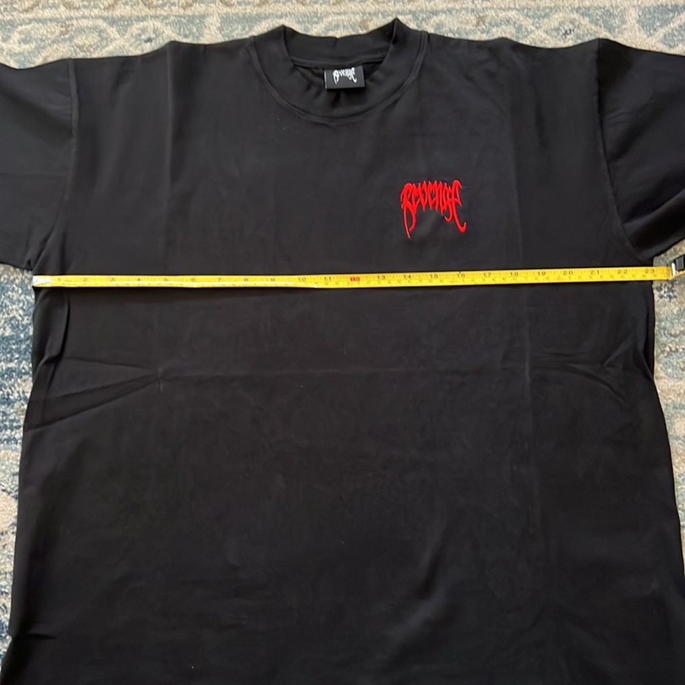 Revenge Basic Embroidered Crewneck Tshirt | Large, Black - Picture 12 of 13